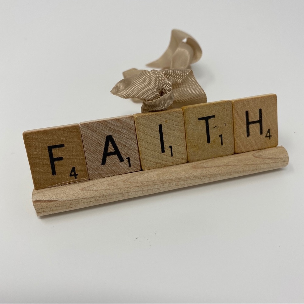 Scrabble Tile “Faith” Ornament